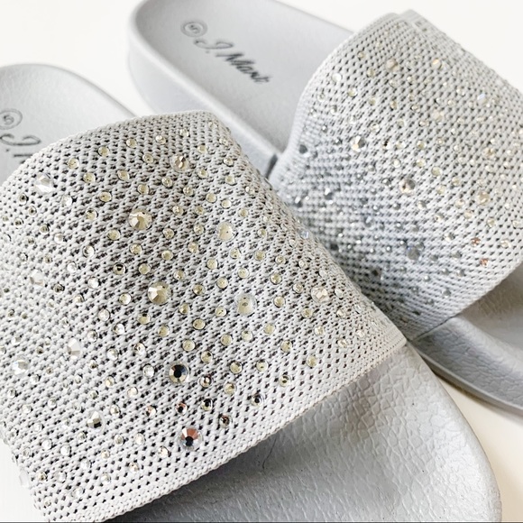 J. Mark Silver Slide Sandals - Picture 3 of 5